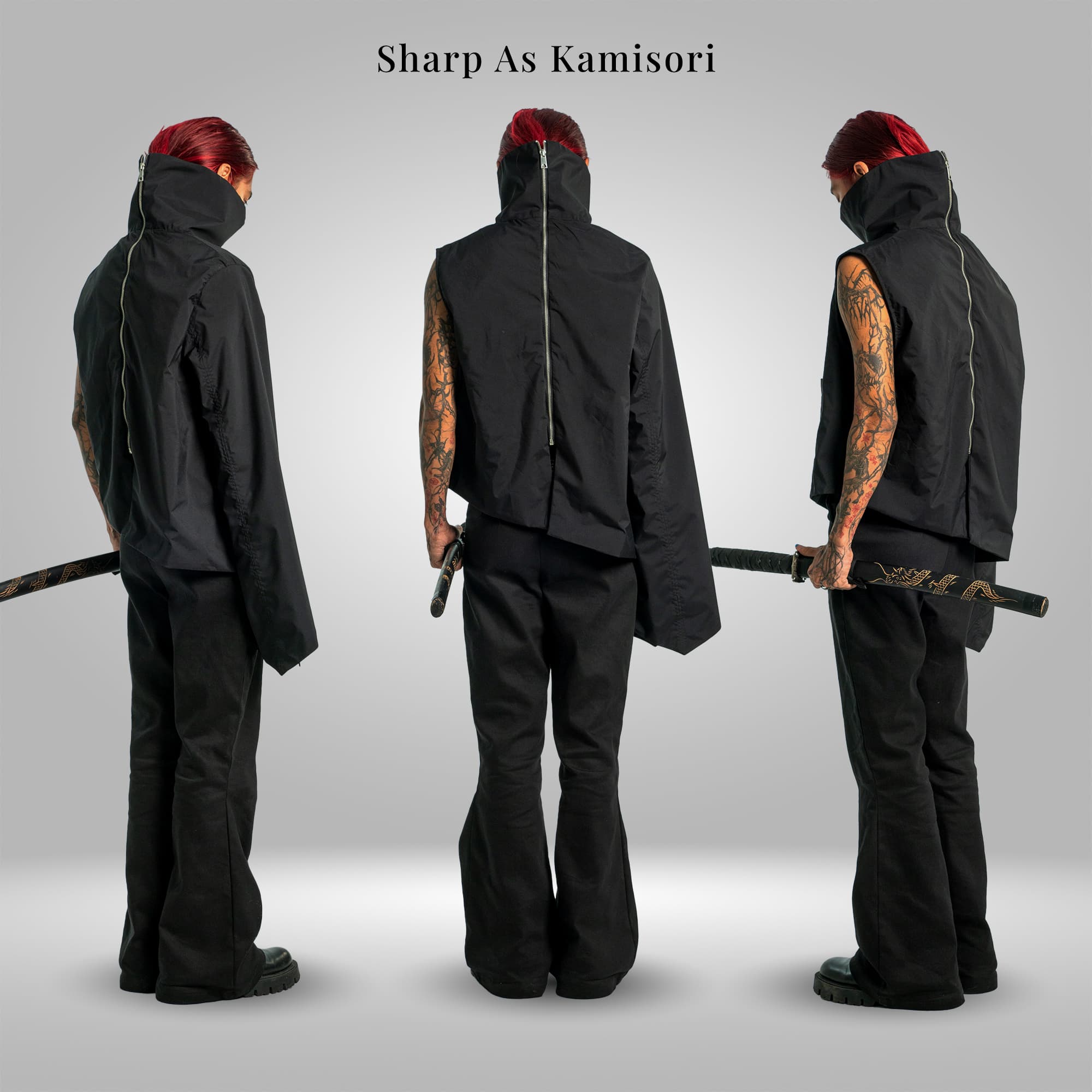 SHADOW FANG — One-Sleeve Tactical Shirt Detail 1